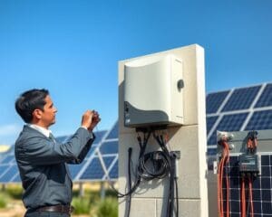 Wie wird der Wechselrichter Anschluss bei PV Anlagen umgesetzt?