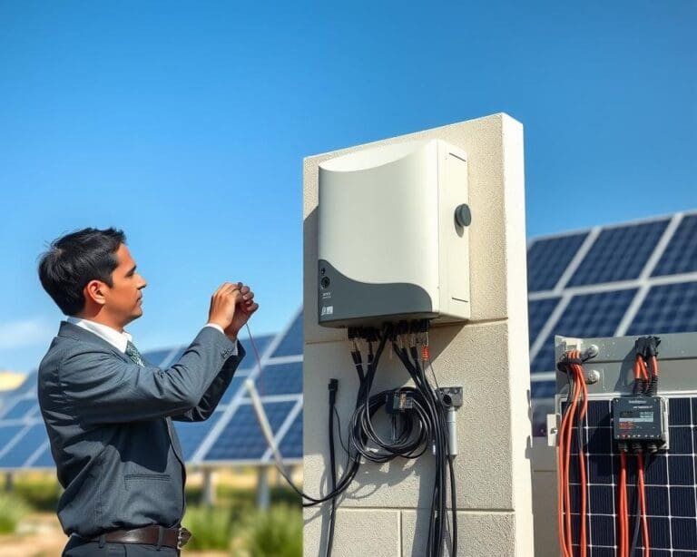 Wie wird der Wechselrichter Anschluss bei PV Anlagen umgesetzt?