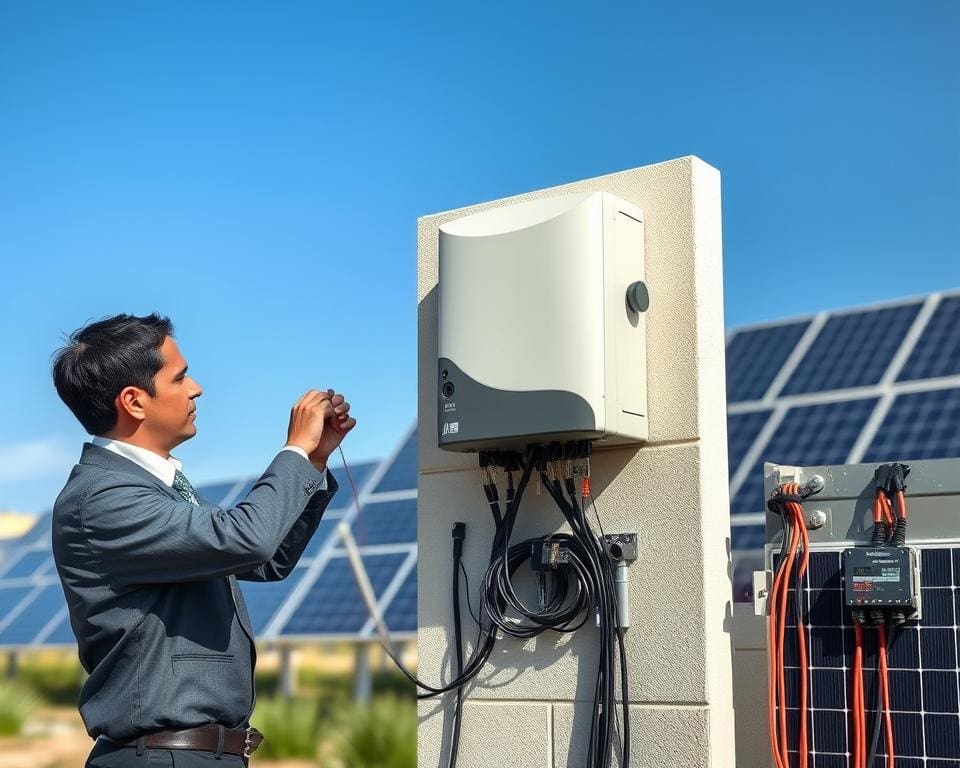 Wie wird der Wechselrichter Anschluss bei PV Anlagen umgesetzt?