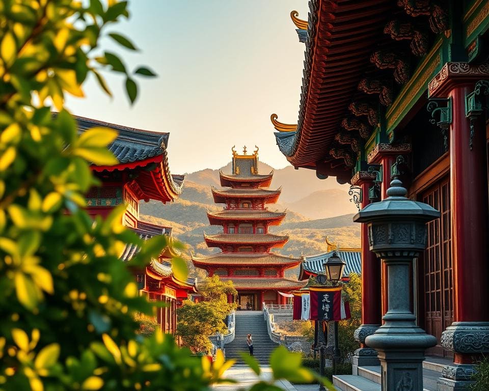 Wie entdecken Besucher historische Tempel in Asien?