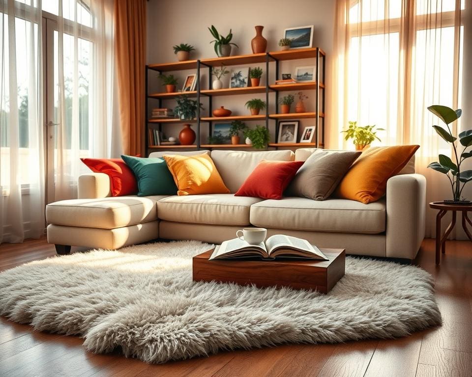 Wie richtet man ein Wohnzimmer gemütlich ein?